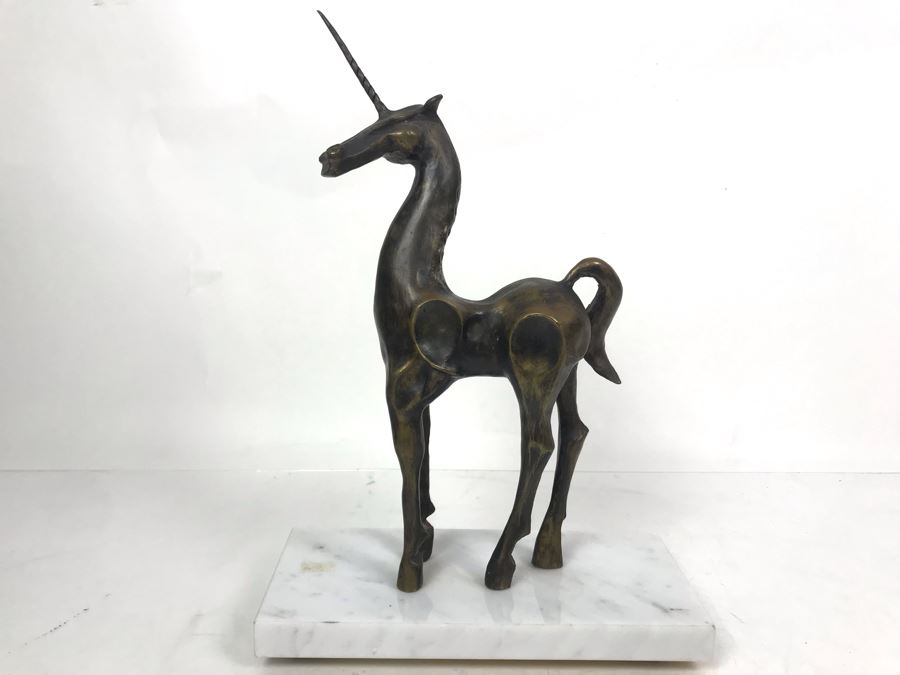 Rare Vintage Mid-Century Modernist John Jagger Signed Bronze Unicorn Horse 13 Of 25 9W X 4D X 12.5H [Photo 2]