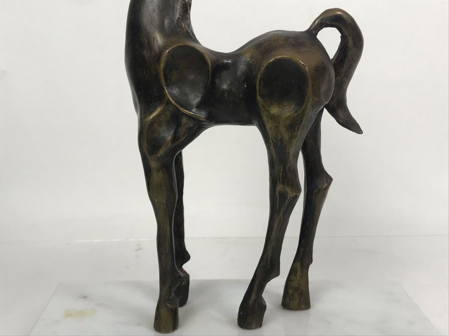 Rare Vintage Mid-Century Modernist John Jagger Signed Bronze Unicorn Horse 13 Of 25 9W X 4D X 12.5H [Photo 6]