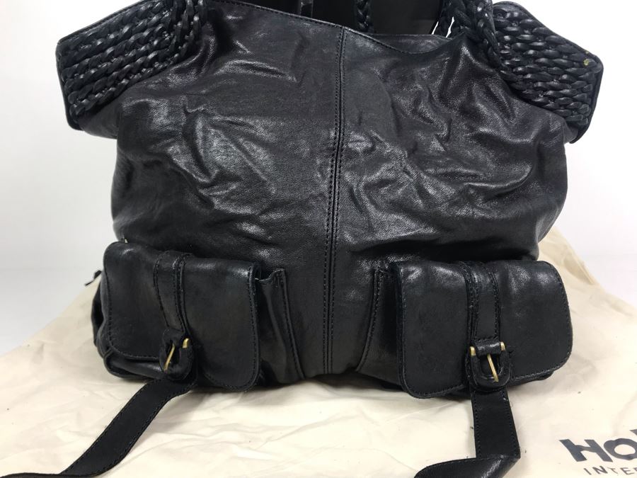 Hobo International Black Leather Handbag With Dust Cover [Photo 3]