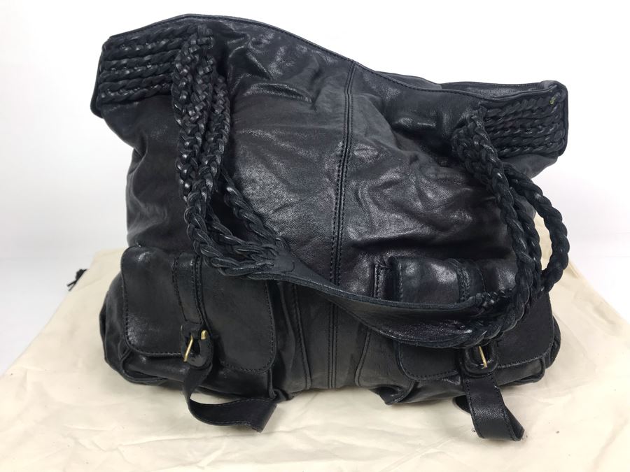 Hobo International Black Leather Handbag With Dust Cover [Photo 6]