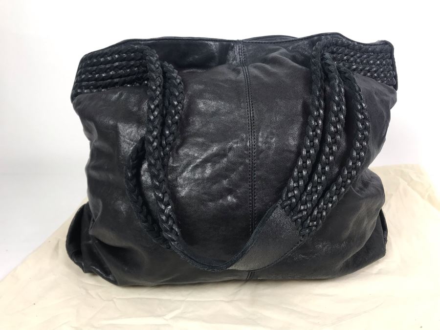 Hobo International Black Leather Handbag With Dust Cover [Photo 7]