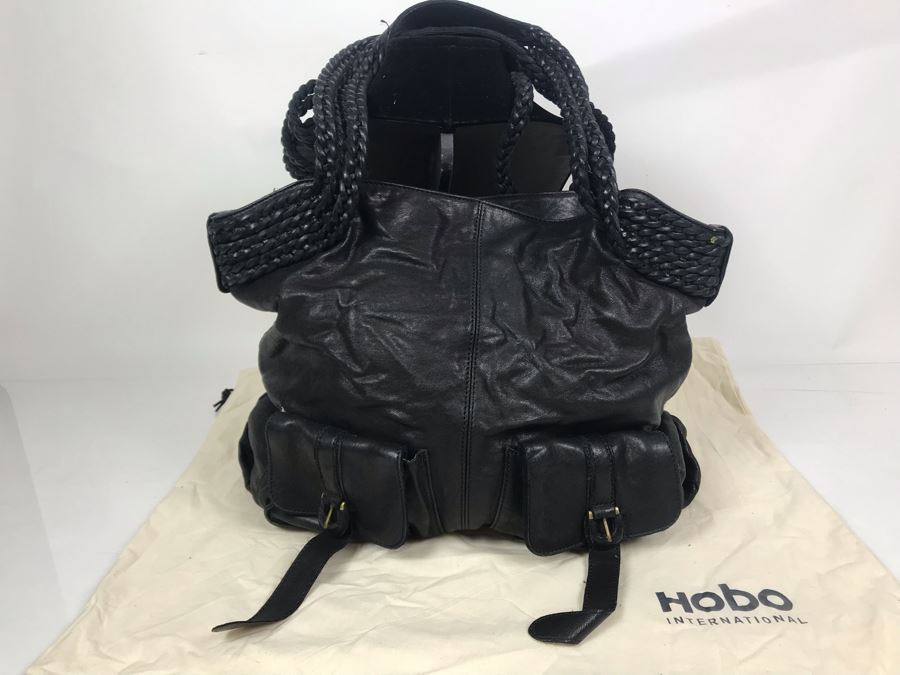 Hobo International Black Leather Handbag With Dust Cover [Photo 2]