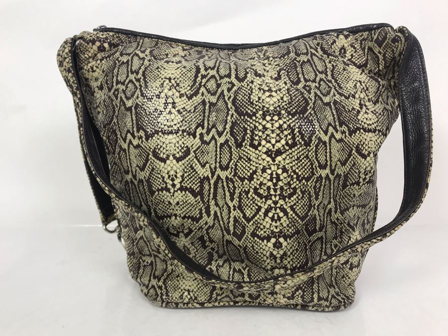 Donald J Pliner Snake Skin Print Handbag