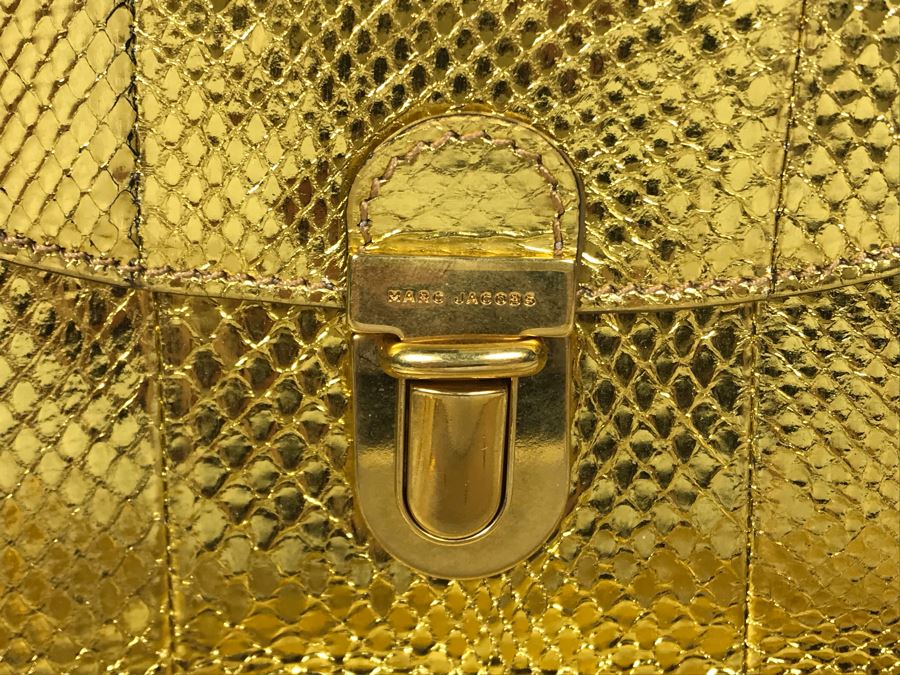 New Marc Jacobs Gold Tone Handbag Made In Italy [Photo 3]