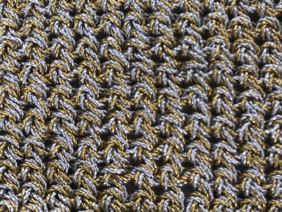 Rodo Italy Gold And Silver Tone Woven Rope Style Handbag [Photo 5]