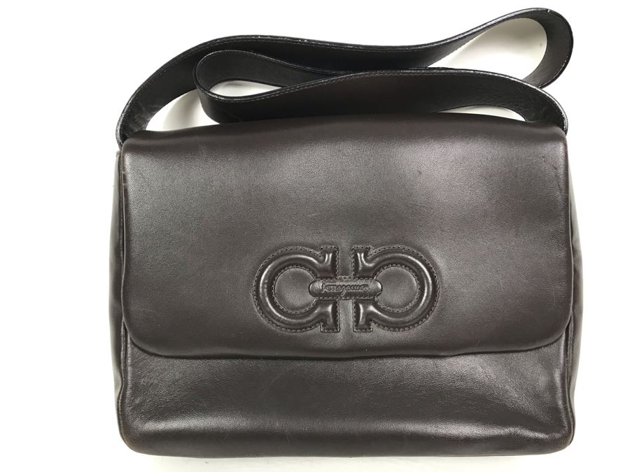 Salvatore Ferragamo Leather Handbag Made In Italy