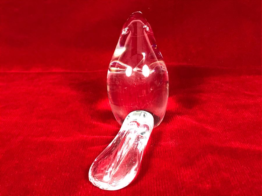 Vintage Signed Royal Krona Crystal Beaver Figurine Sweden By M. Fust [Photo 5]
