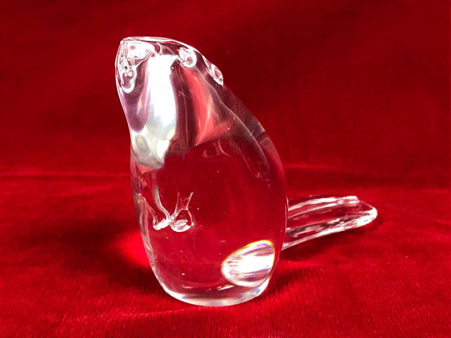 Vintage Signed Royal Krona Crystal Beaver Figurine Sweden By M. Fust [Photo 2]