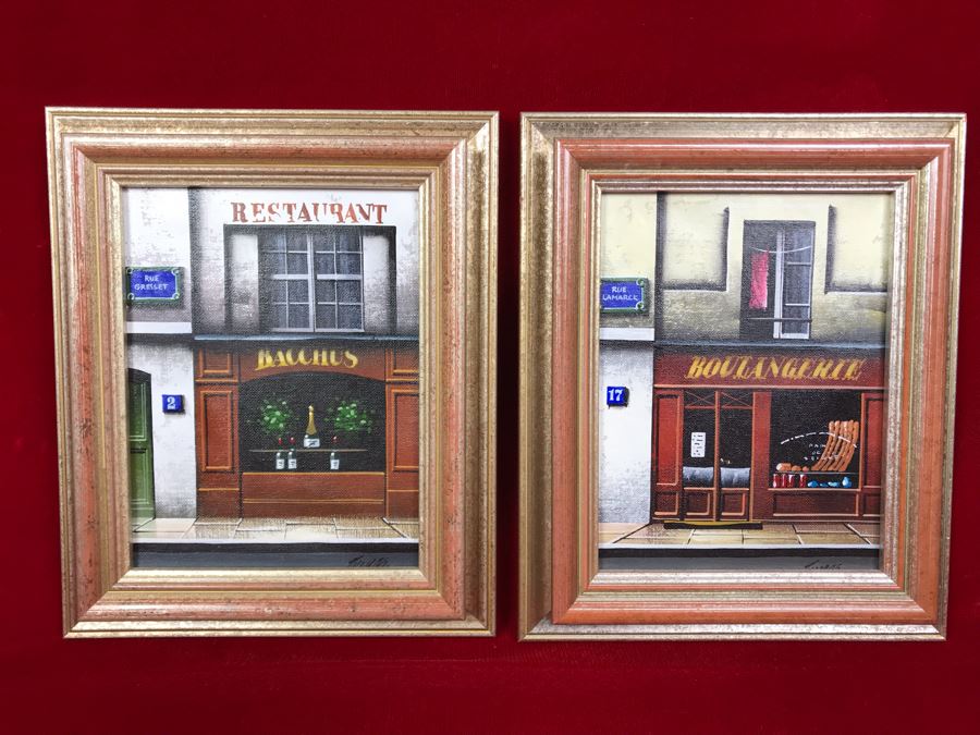 Pair Of Framed Rue Gresset, France Storefront Pictures 8 X 9.5 [Photo 2]