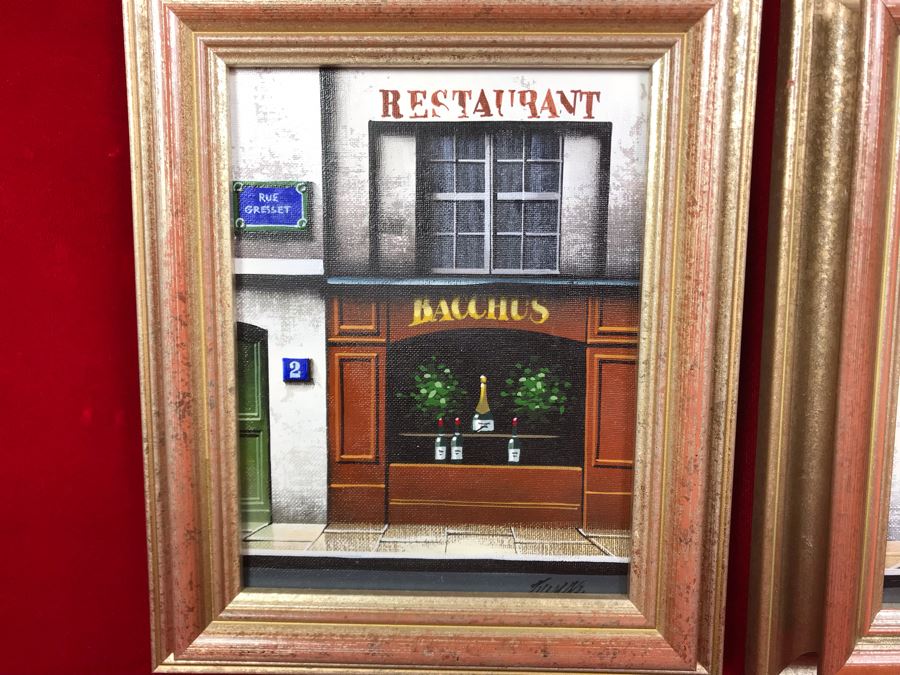 Pair Of Framed Rue Gresset, France Storefront Pictures 8 X 9.5 [Photo 3]