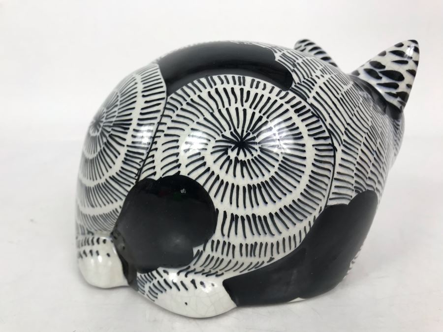 Tiffany Signed Mancioli Ceramic Cat Made In Italy For Tiffany 7W X 4H [Photo 5]