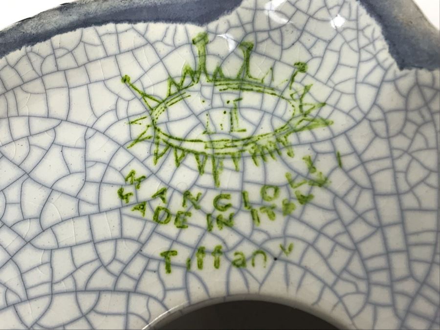 Tiffany Signed Mancioli Ceramic Cat Made In Italy For Tiffany 7W X 4H [Photo 2]