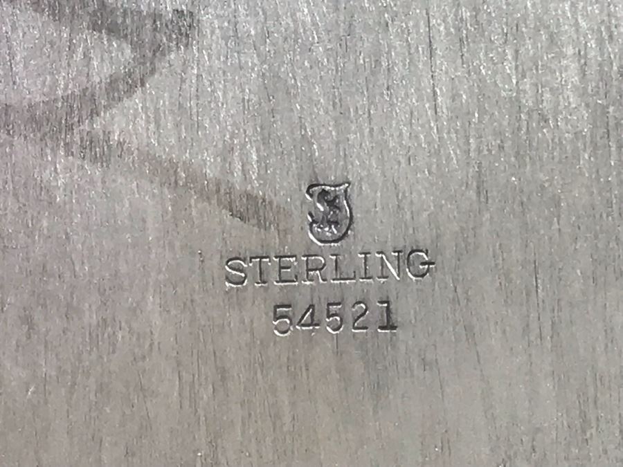 Vintage 11' Towle Sterling Silver Sandwich Plate Silver Flutes #54521 417g Replacements Value $639 [Photo 3]