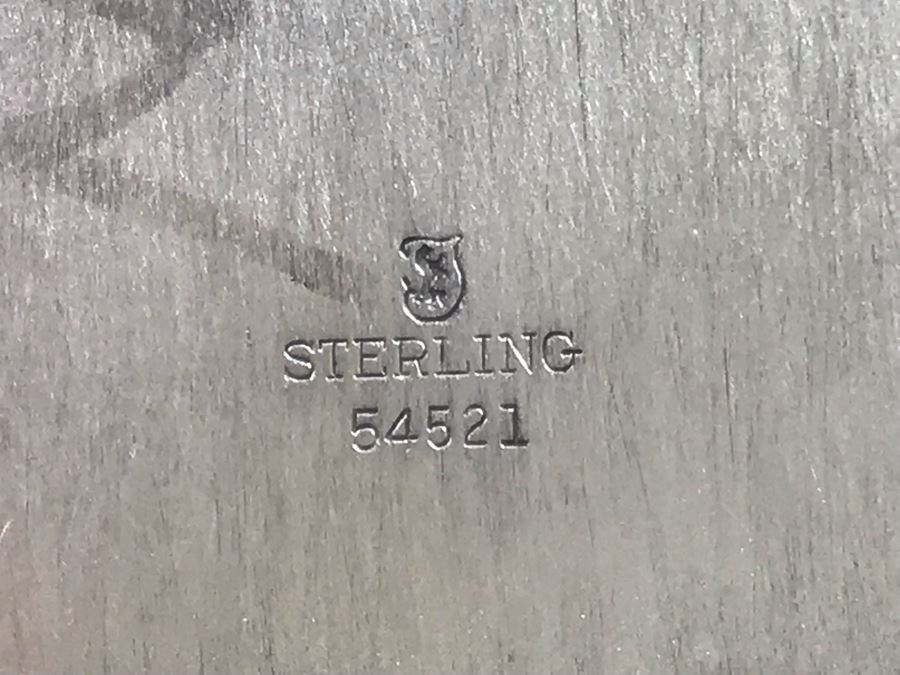 Vintage 11' Towle Sterling Silver Sandwich Plate Silver Flutes #54521 417g Replacements Value $639 [Photo 4]