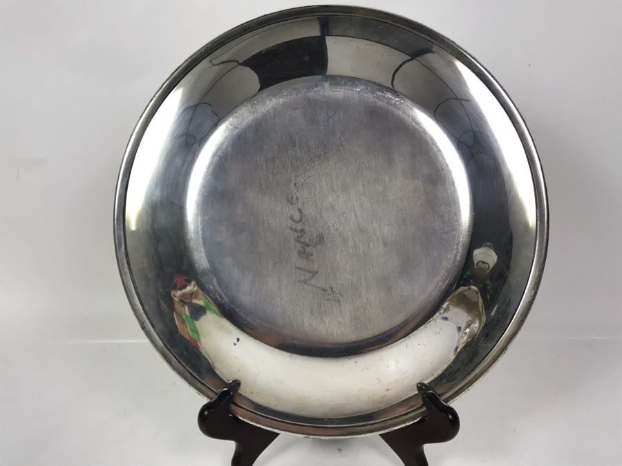 Vintage 11' Towle Sterling Silver Sandwich Plate Silver Flutes #54521 417g Replacements Value $639 [Photo 1]
