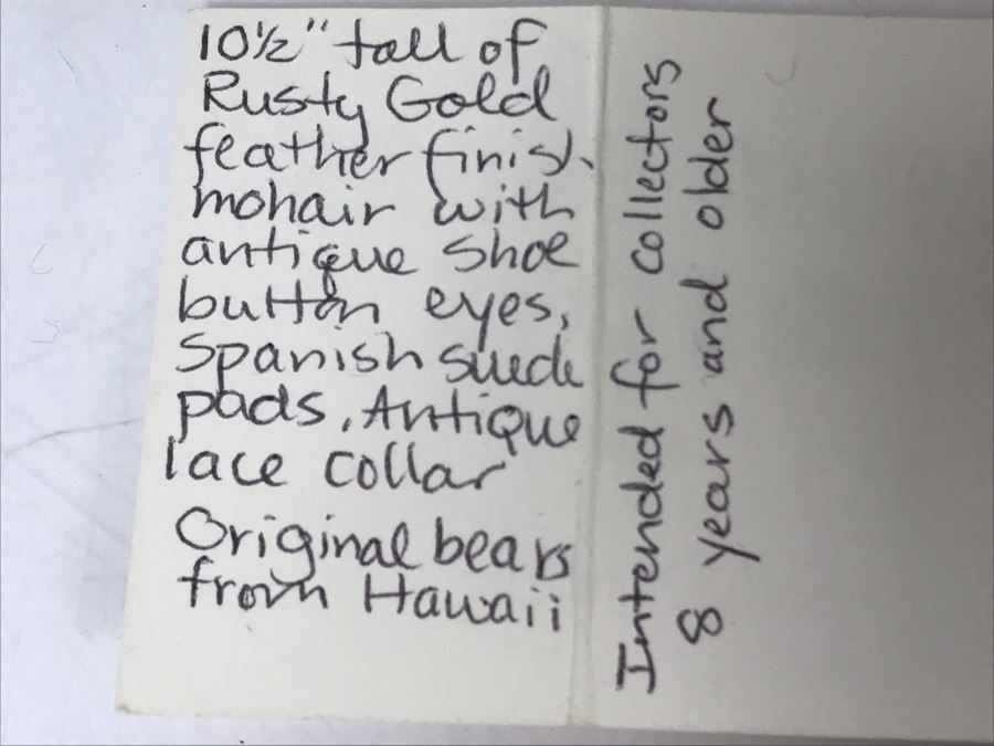 (3) Jointed Mohair Teddy Bears Muir Bears & Toys - Syndi Muir Original Bears From Hawaii / New Zealand [Photo 7]