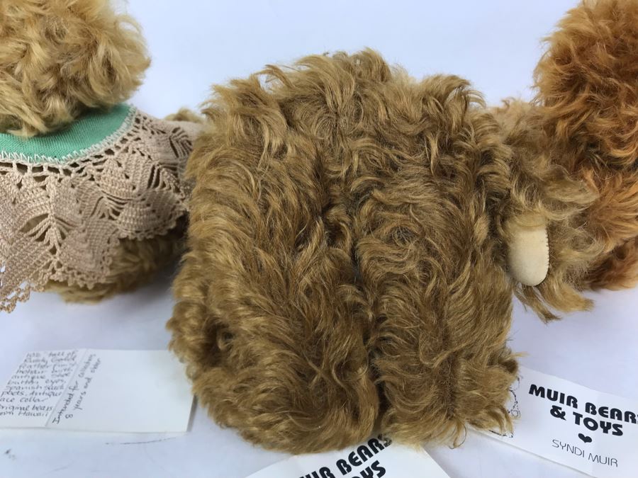 (3) Jointed Mohair Teddy Bears Muir Bears & Toys - Syndi Muir Original Bears From Hawaii / New Zealand [Photo 14]