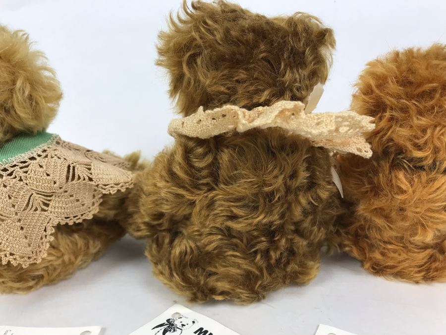 (3) Jointed Mohair Teddy Bears Muir Bears & Toys - Syndi Muir Original Bears From Hawaii / New Zealand [Photo 12]