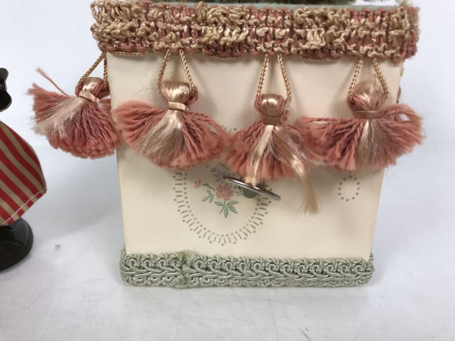 Vintage Working Wind-Up Mechanical Walking Monkey With Cymbals And Mechanical Animated Bear Wind Up Music Box Tender Treasures Designed By Kathleen Robinson [Photo 5]