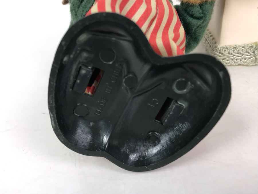 Vintage Working Wind-Up Mechanical Walking Monkey With Cymbals And Mechanical Animated Bear Wind Up Music Box Tender Treasures Designed By Kathleen Robinson [Photo 11]