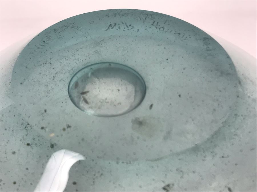 Signed Art Glass Vase By Rick Mills Hawaii 7W X 7H [Photo 5]