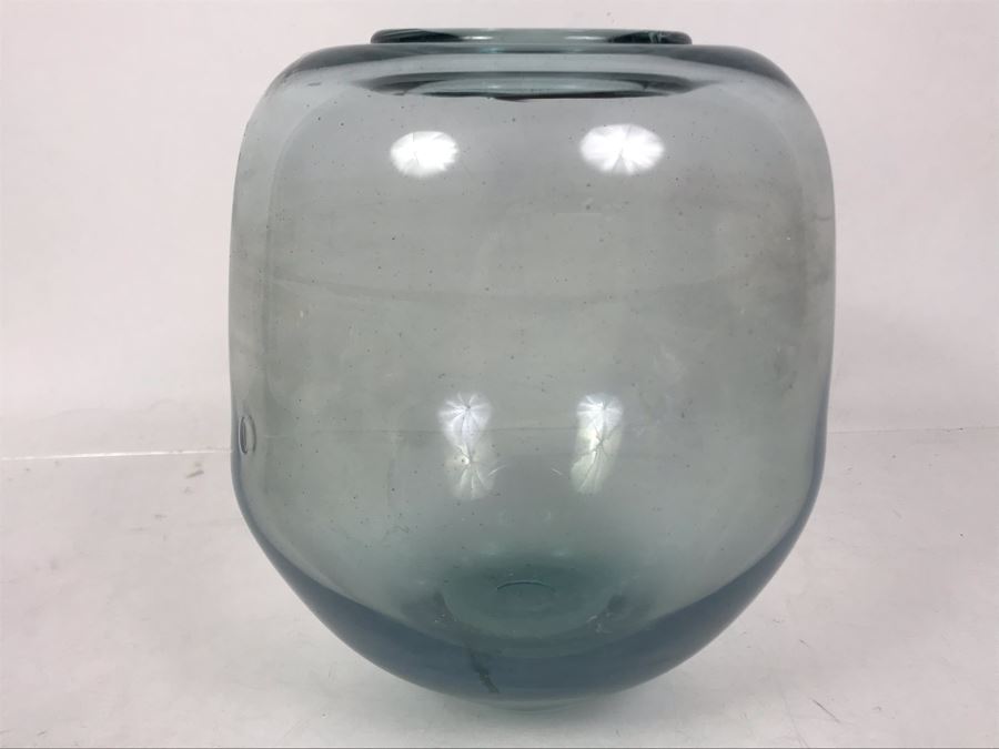 Signed Art Glass Vase By Rick Mills Hawaii 7W X 7H [Photo 2]