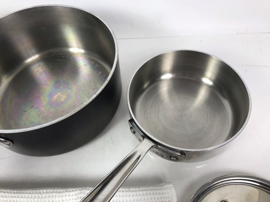 Set Of (3) All-Clad Pots Pans And All-Clad Towel [Photo 9]