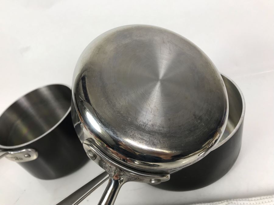 Set Of (3) All-Clad Pots Pans And All-Clad Towel [Photo 13]