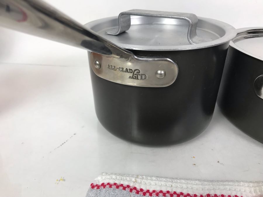 Set Of (3) All-Clad Pots Pans And All-Clad Towel [Photo 7]