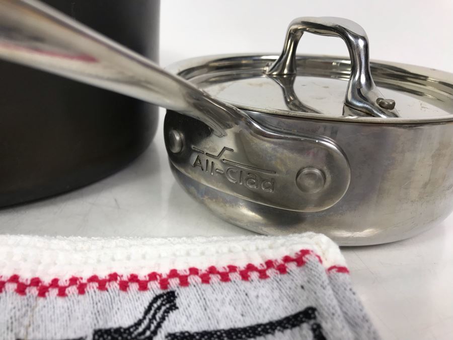 Set Of (3) All-Clad Pots Pans And All-Clad Towel [Photo 4]