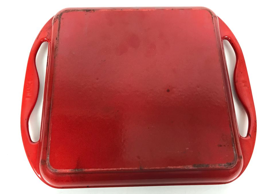 Le Creuset Cast-Iron Rectangular Skinny Grill 13 X 8.5 Retails $185 [Photo 4]