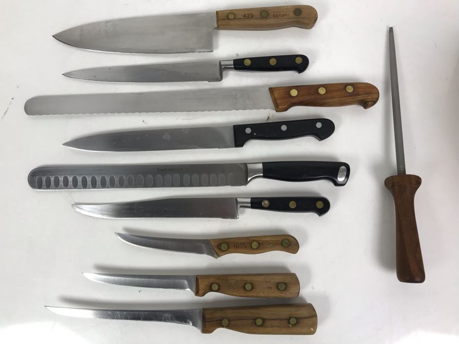 Various Knives Including Chicago Cutlery Knives And Knife Holder - See Photos [Photo 2]