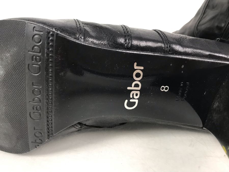 Women's Gabor Black Leather Boots [Photo 6]