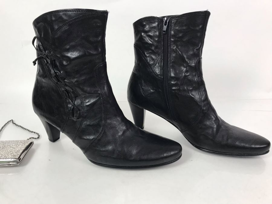 Women's Gabor Black Leather Boots