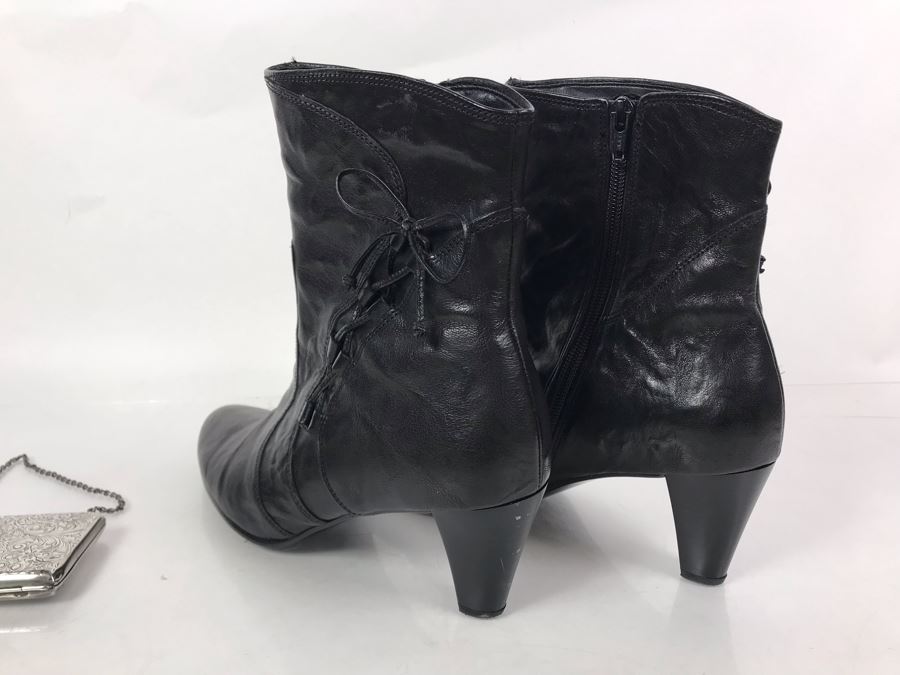 Women's Gabor Black Leather Boots [Photo 5]