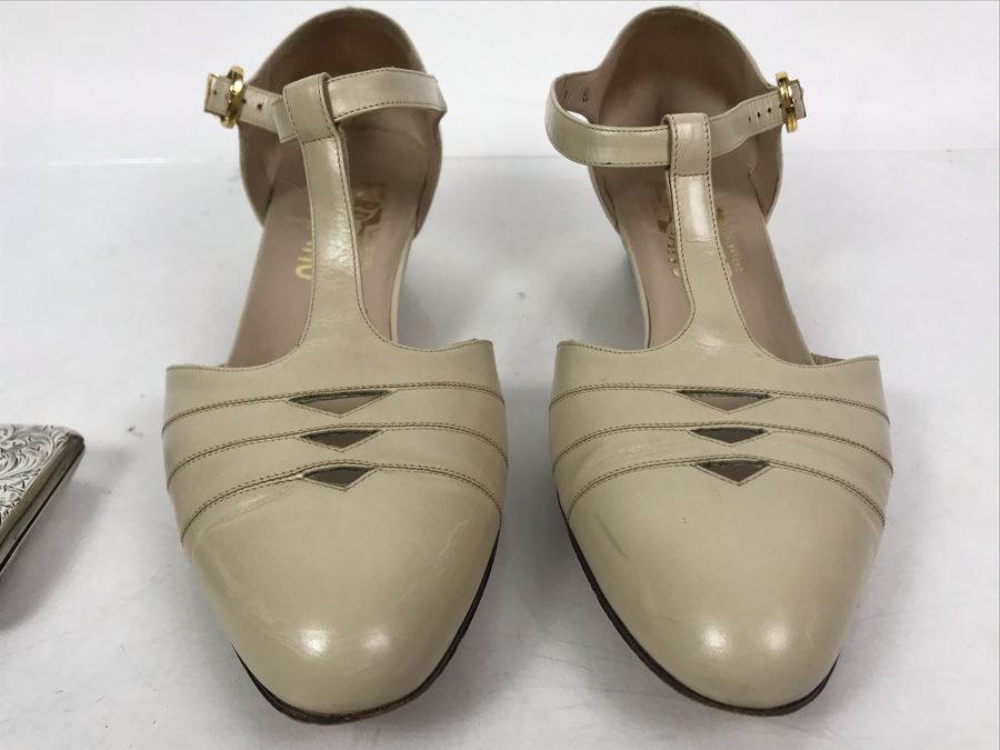 Women's Salvatore Ferragamo Italian Shoes Size 9 [Photo 6]