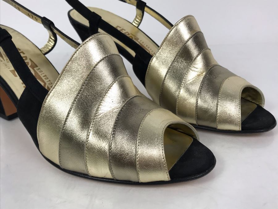 Women's Salvatore Ferragamo Italian Shoes Size 9 [Photo 5]