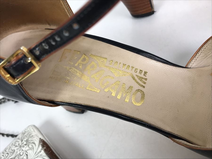 Women's Salvatore Ferragamo Italian Shoes Size 8.5 [Photo 4]