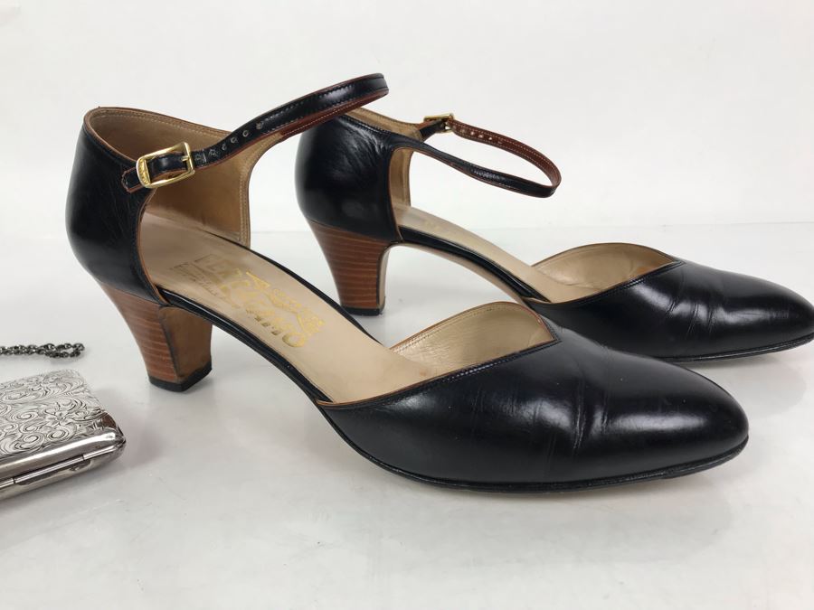 Women's Salvatore Ferragamo Italian Shoes Size 8.5 [Photo 3]