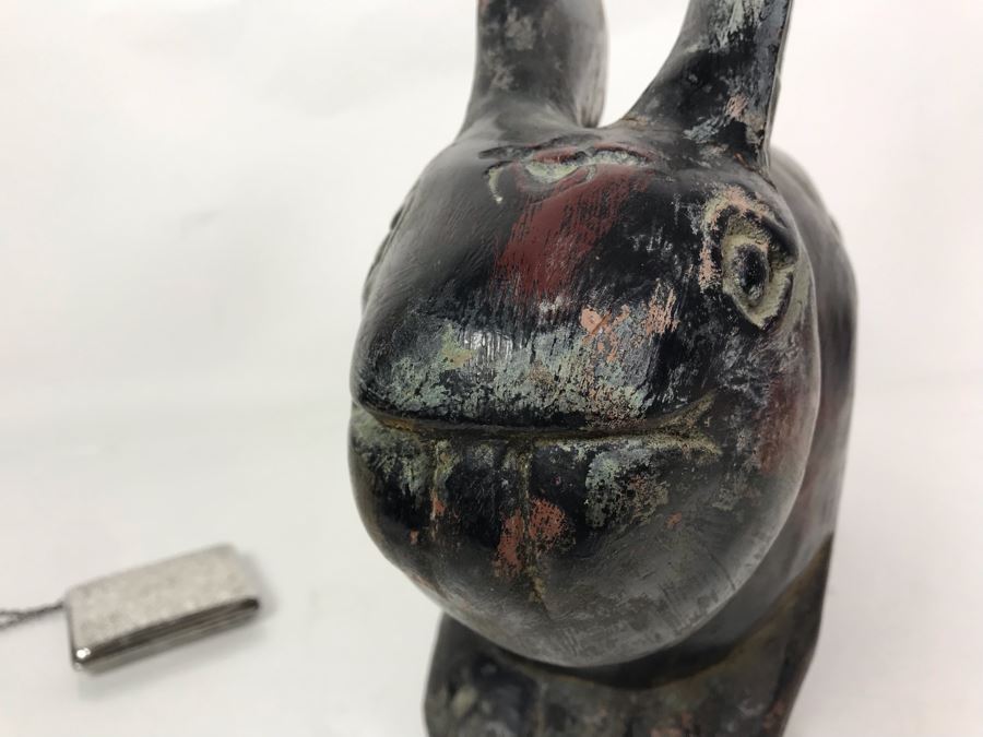 Large Gilded Carved Wooden Rabbit 19W X 8D X 14.5H [Photo 7]