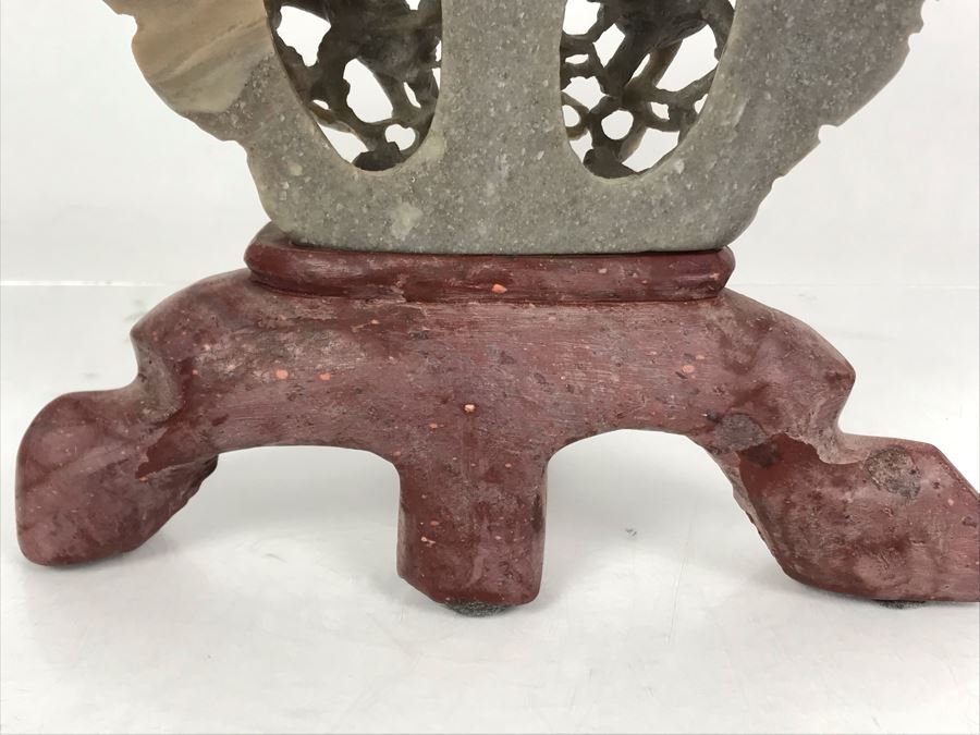Vintage Chinese Hand Carved Soapstone Incense Burner With Foo Dogs 11W X 4D X 11.5H [Photo 15]