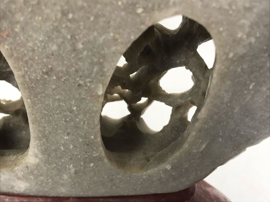 Vintage Chinese Hand Carved Soapstone Incense Burner With Foo Dogs 11W X 4D X 11.5H [Photo 17]