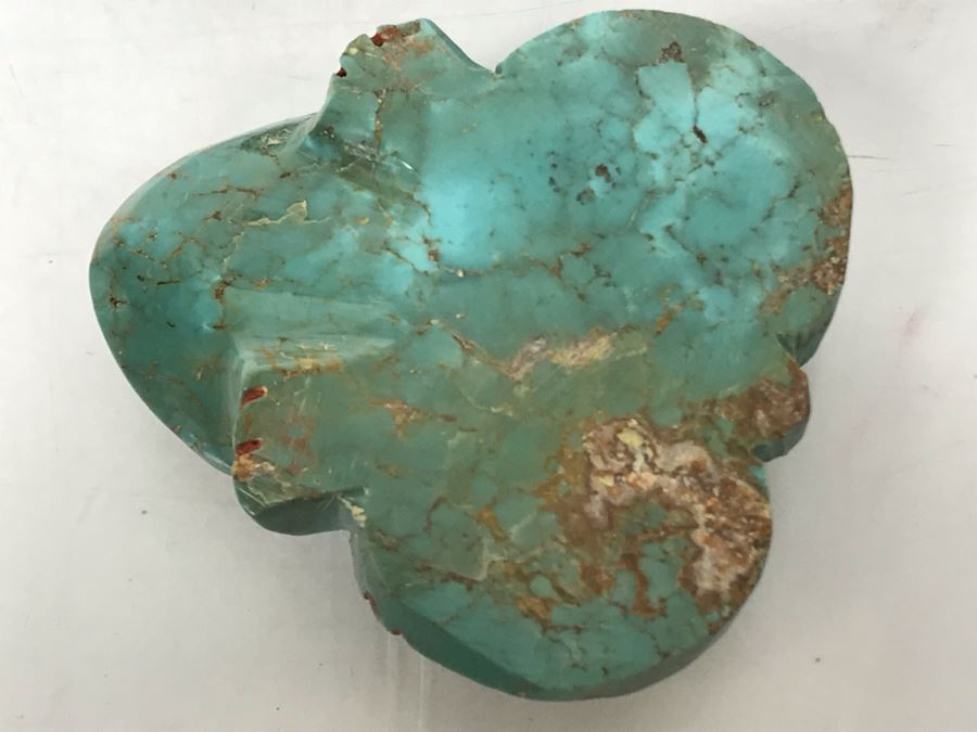 Collection Of (4) Native American Hand Carved Stone Frogs Fetishes, (1) Mother Of Pearl Carved Frog And (2) Wooden Stands [Photo 11]