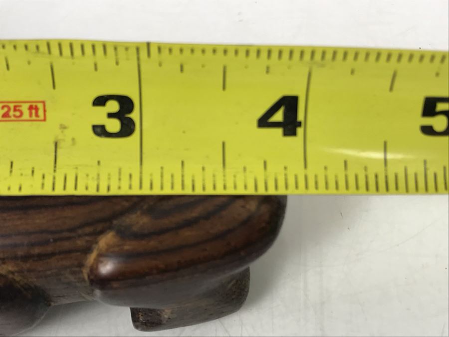 Hand Carved Wooden Frog 4L X 2W [Photo 8]