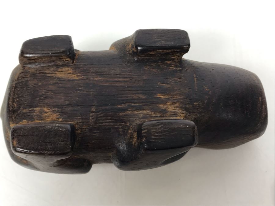 Hand Carved Wooden Frog 4L X 2W [Photo 6]