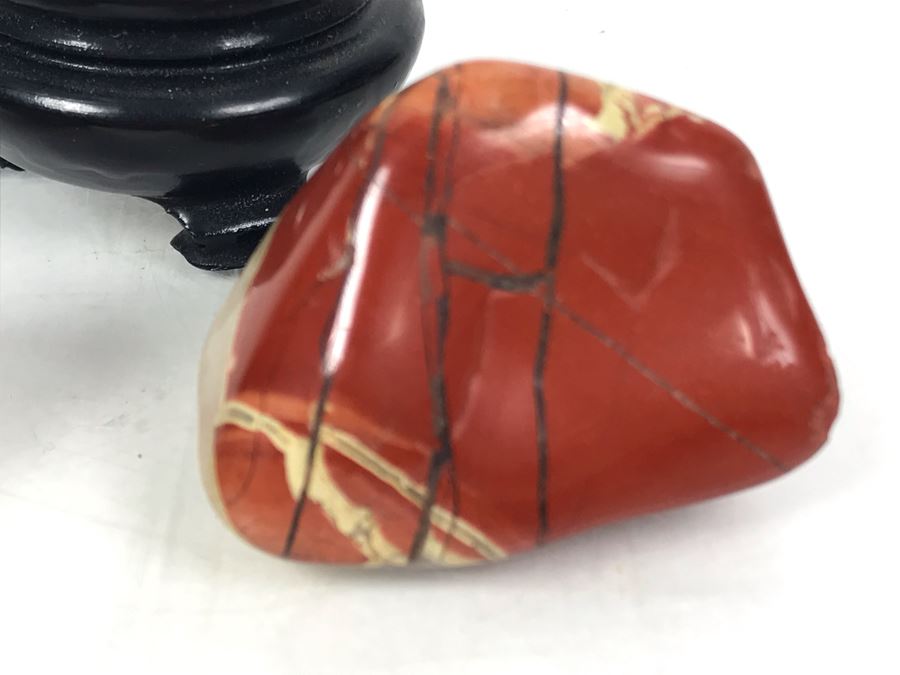 (3) Carved Stone Eggs And (2) Polished Stones [Photo 10]