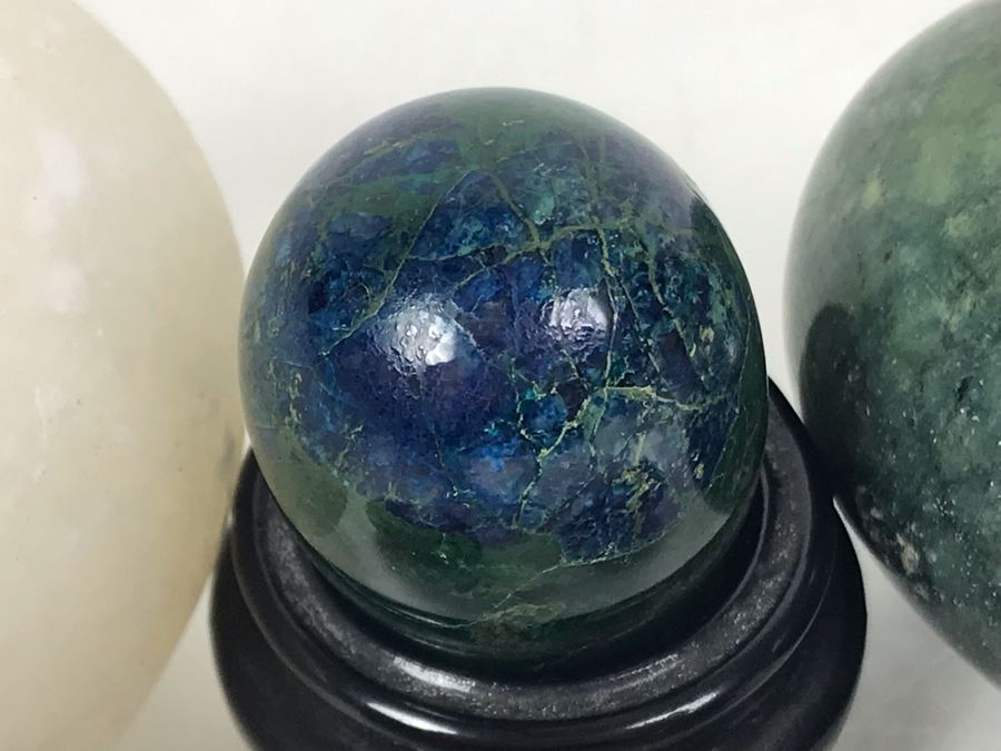 (3) Carved Stone Eggs And (2) Polished Stones [Photo 5]