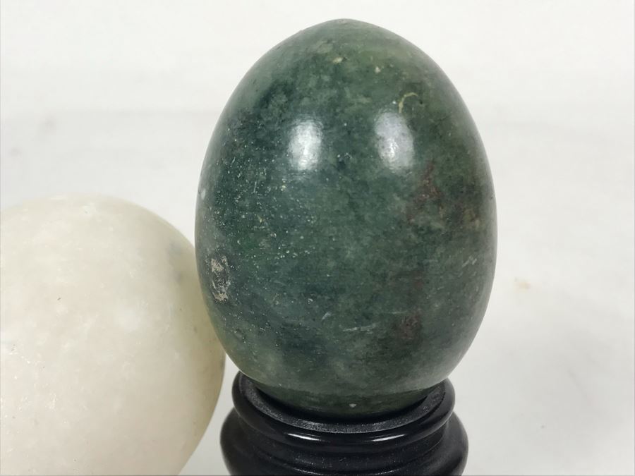 (3) Carved Stone Eggs And (2) Polished Stones [Photo 7]