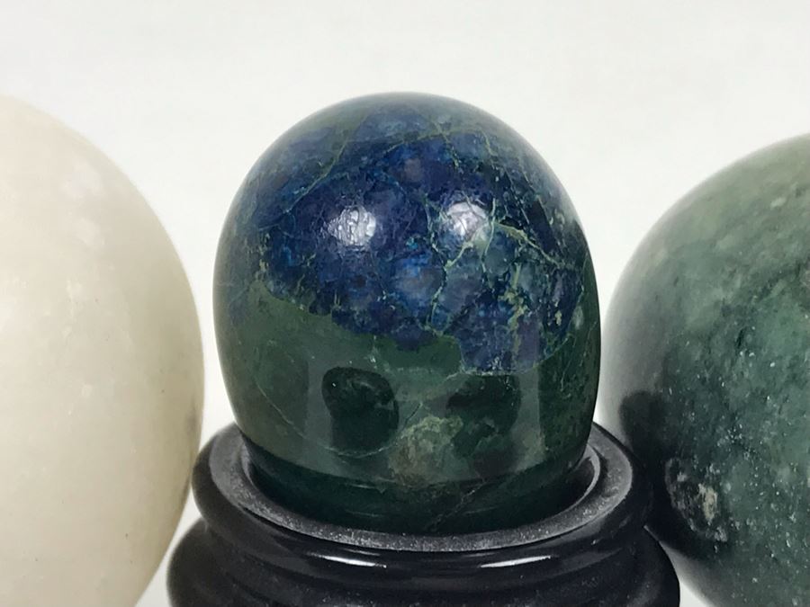 (3) Carved Stone Eggs And (2) Polished Stones [Photo 6]