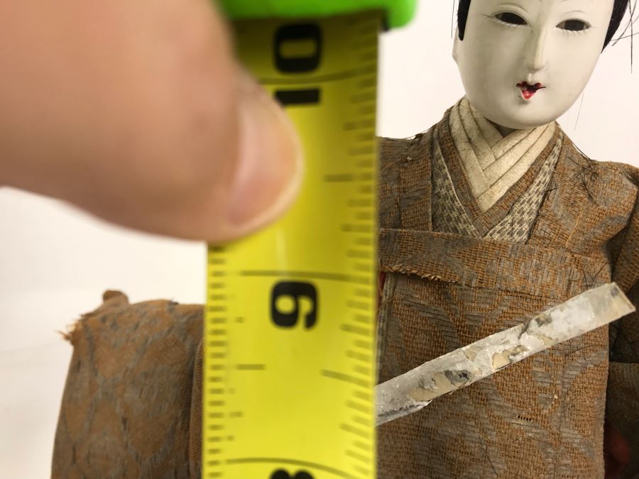 Pair Of Old Japanese Dolls 9.5H [Photo 22]